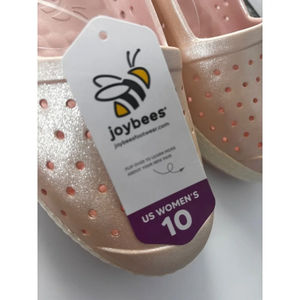 Joybees Women's sparkly pink Espadrille Slip On Shoes Size 10 Casual Comfort NWT